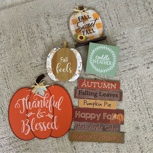 Fall Themed Decor Signs Lot